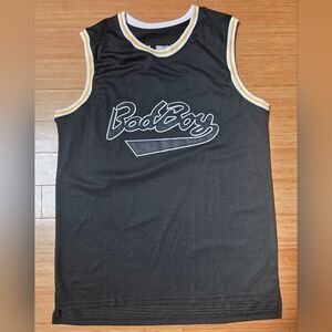 Black And Yellow Biggie Smalls Bad Boy Basketball Jersey 3XL